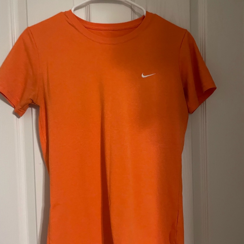 Orange nike work out top